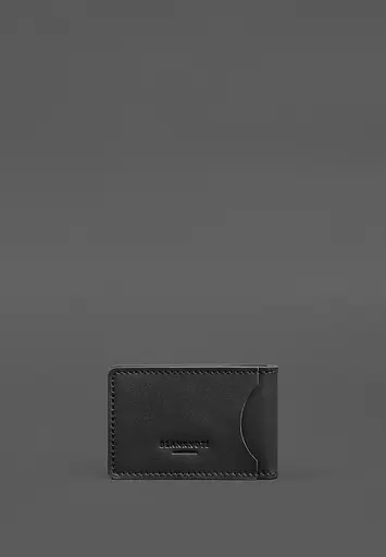 Кожаная обложка на удостоверение ГСЧС с карманом черная - фото 5