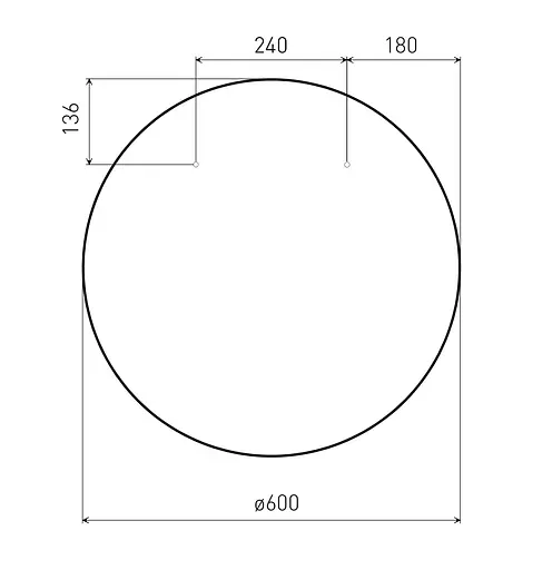 Дзеркало для ванної кімнати Volle 60x60 16-06-916, Білий - фото 2