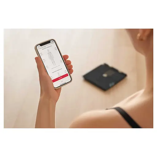 Sencor Ваги підлогові діагностичні, 180кг, підсвіч., дисплея, підкл. до смартфону, 4хAAA, скло, темно-синій - фото 8