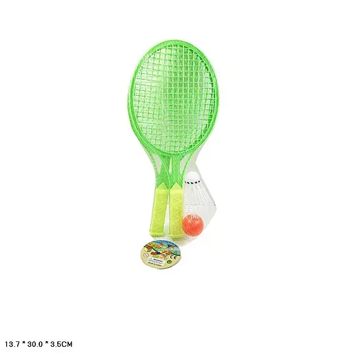 Набір ракеток 4213 2 ракетки, воланчик і м'ячик у сітці 13,7*30 см, у сітці (6984163300020) - фото 1