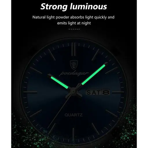 Чоловічий наручний класичний годинник Poedagar Teodor (Сріблястий) - фото 7