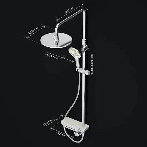 Душевая система AM.PM Like ShowerSpot F0780700 - фото 9