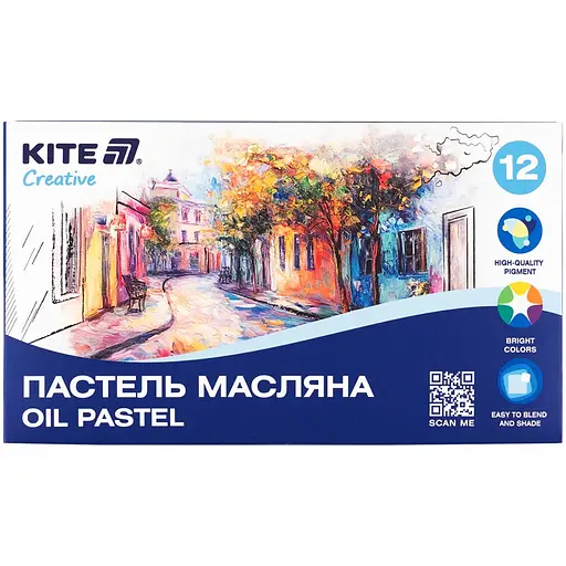 Пастель масляная Kite Creative 12 цветов (K-200-12)