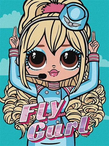Набор для росписи по номерам для детей 5+ L.O.L. Surprise! O.M.G. Fly Gurl, 30x40 см, КНО6275