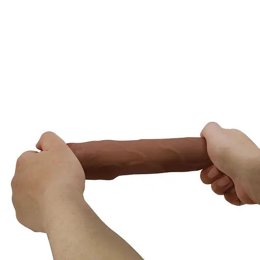 Насадка на пеніс Pretty Love Kylian 20.5 см (коричневий) - фото 15