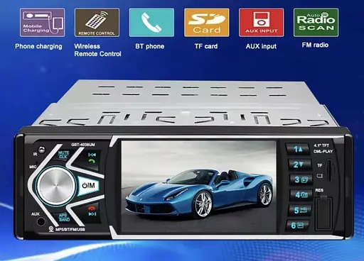 Автомагнитола MP5 4038 BT 1DIN с TFT-LCD экраном 4.1" - фото 6