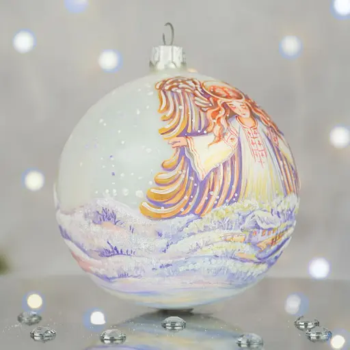 Ялинкова прикраса Санта Шоп Янгол на світанку скло (4820001180084) - фото 2