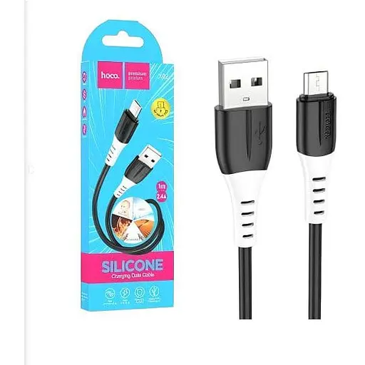 USB-кабель Hoco X82 Micro Silicone Cable 1 м чорний