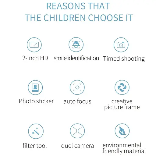 Детская фотокамера D6 Blue - фото 4