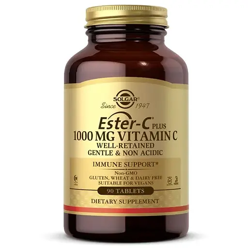 Вітаміни та мінерали Solgar Ester-C Plus Vitamin C 1000 mg, 90 таблеток - фото 1