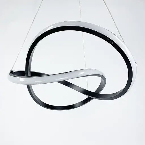 Підвісна LED люстра в чорному корпусі 100х52 см | Line F | Арт. SG12-1000 BK - фото 3