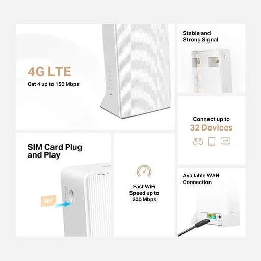 Бездротовий маршрутизатор 4G LTE MERCUSYS, MB110- 4G MB110-4G - фото 6