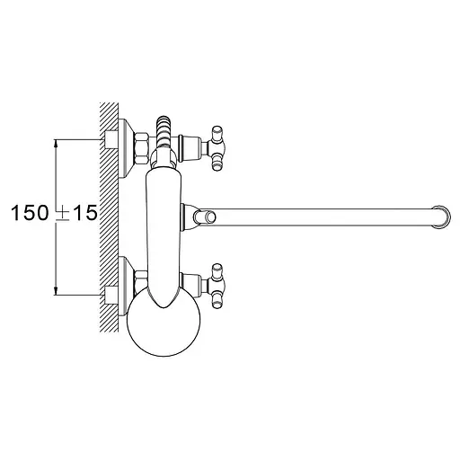 Змішувач для ванни TROYA JIM7-A721 двовентильний 30412 - фото 3