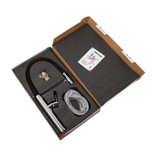 Змішувач для кухні Mixxus Premium Oliwer 017 з гнучким виливом MI6965 Хром - фото 7