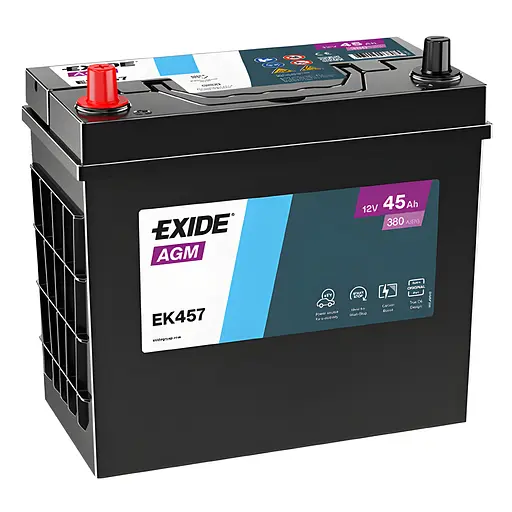 Акумулятор Exide Start-Stop EK457 AGM 45Ah ASIA (+/-) ТК 380EN 237х127х227 мм 