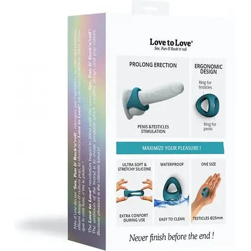 Ерекційне кільце подвійне Love To Love Flux Ring - Teal Me - фото 7