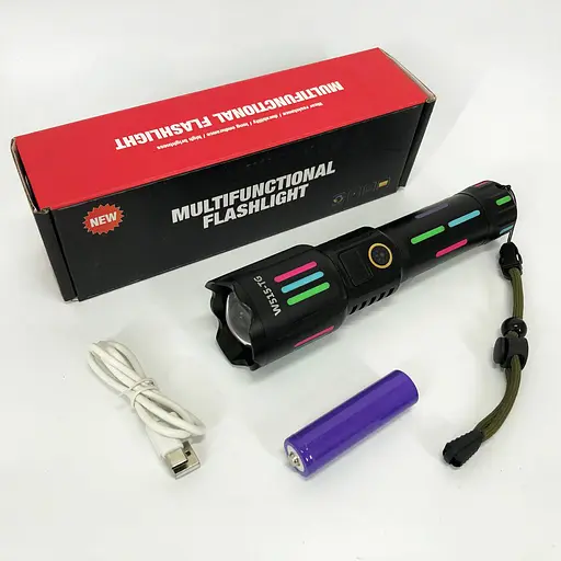 Ручний ліхтар W515-TG zoom + LCD + Type-C + PowerBank + 1х18650 (26650) 5 режимів - фото 3