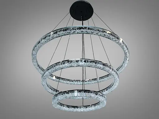 Подвесная LED люстра кольца белая 220 Вт 38-40 м² - фото 4