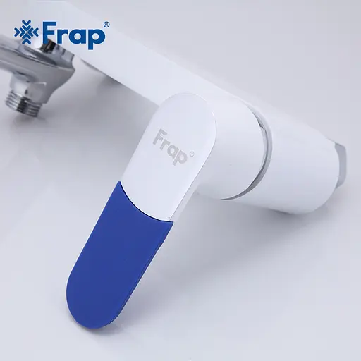 F3234 Змішувач для ванни литий поворотний короткий гусак білий/хром Ø35 Frap 1/10 Білий - фото 6