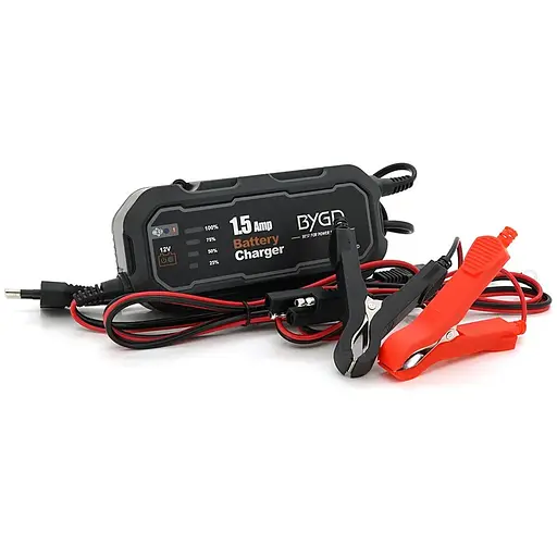 Автомобильное ЗУ BYGD 12V,85-240V,1.5А,LED-индикация,клеммы(AGM/GEL/Lead)