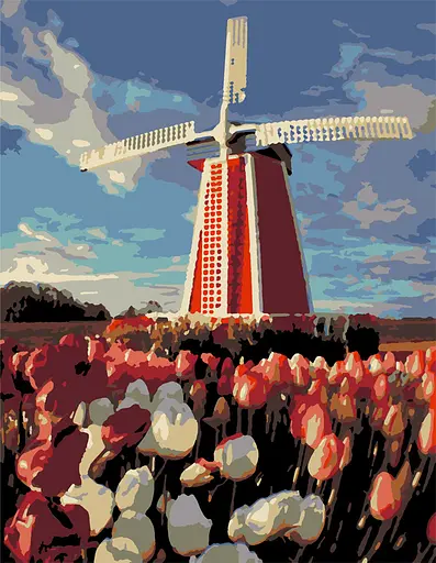 Картина по номерам Rosa Start Старая мельница