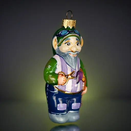 Ялинкова прикраса Різдвяні історії Ельф кравець скло (4820001045093) - фото 3