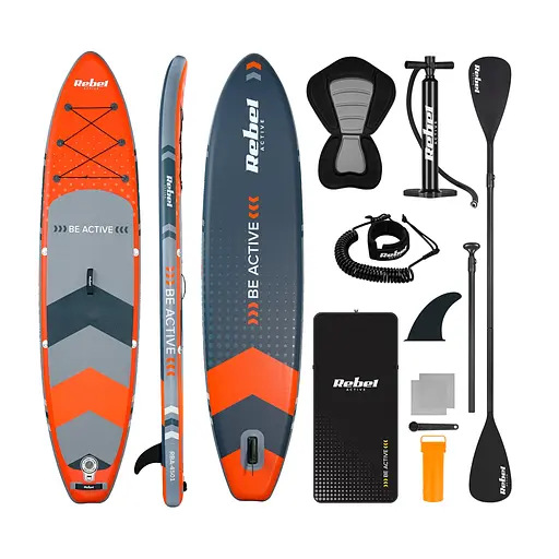 SUP дошка Rebel Active RBA-4501-OR 350 см з аксесуарами сапборд 170 кг 350 x 81 х 15 см Orange