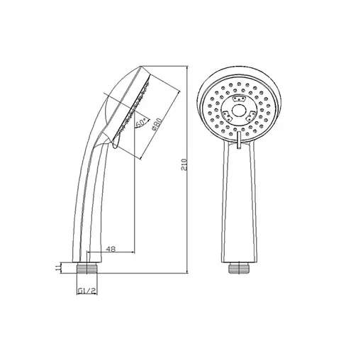 Ручний душ Frap F01, 3-режим, хром, Хром - фото 8