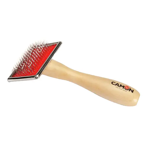 Пуходерка Camon зі штифтами з нержавіючої сталі з пластиковим покриттям з дерев'яною ручкою SM (B781/A)