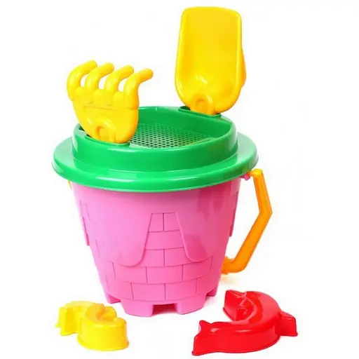 Игрушка "Набор Замок" ТехноК 2278TXK для игр с песком Розовый