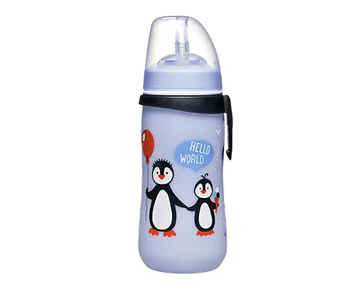 "Straw Cup" с соломинкой 330 мл. Мальчик от 12 месяцев "PET-Box" Nip - фото 1