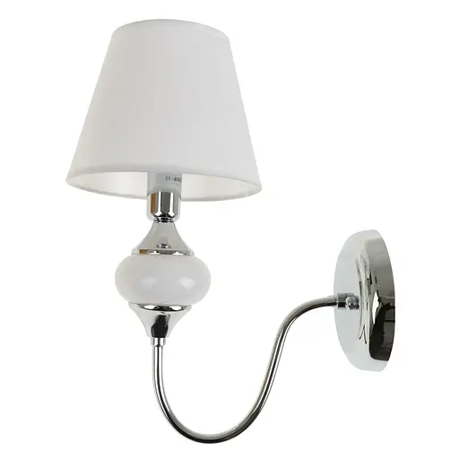 Бра Brille BKL-721W/1 E14 CH+WH настенное накладное с абажуром - фото 2