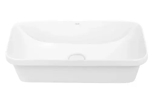 Комплект Qtap Scorpio: Раковина врезная прямоугольная 615х390х150 мм White + Донный клапан PU02 (QT1411K491WN47291) - фото 2