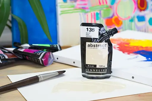 Акриловая краска Sennelier Abstract, 120 мл, Титановый беж (Titanium buff) - фото 4