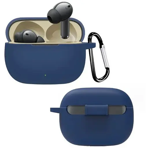 Чохол-накладка DK для Realme Buds T310 Silicone Candy Friendly з карабіном (017219) (dark blue)
