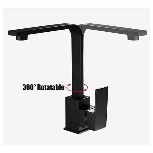 Змішувач для кухні Wezer PRO4A-02-BLACK Чорний матовий - фото 3