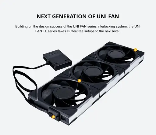 Вентилятор Lian Li (3-pack) TLLCD 120-3, White Cooler (G99.12TLLCD3W.00) - фото 6