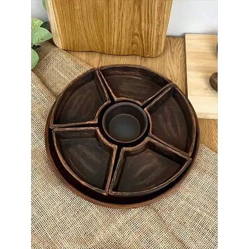 Менажниця керамічна (глиняна) Гладка 30 см 