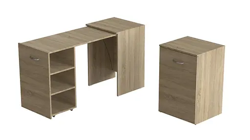 Стіл-тумба трансформер Смарт 1/1 Ferrum-decor 750x1450x500 ДСП Дуб Сонома 16 мм (FRD-105070)