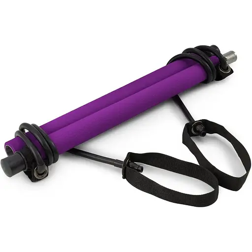 Тренировочная палка с эспандерами Hop-Sport HS-T090GS фиолетовая - фото 4
