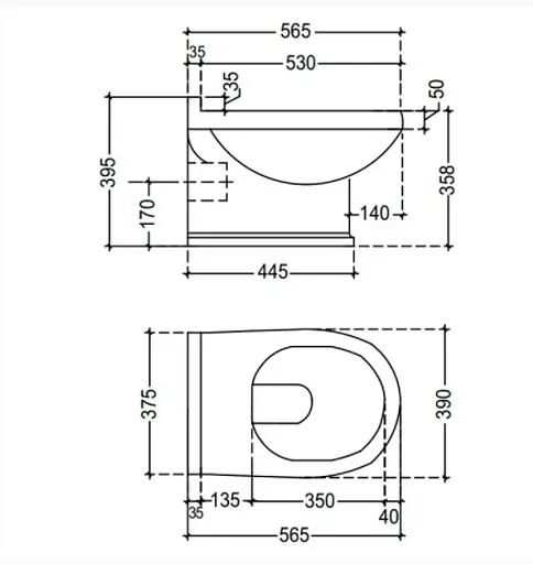 Унитаз подвесной Jaquar Queen's QNS-WHT-7951 с сидением Soft Close, Белый - фото 2