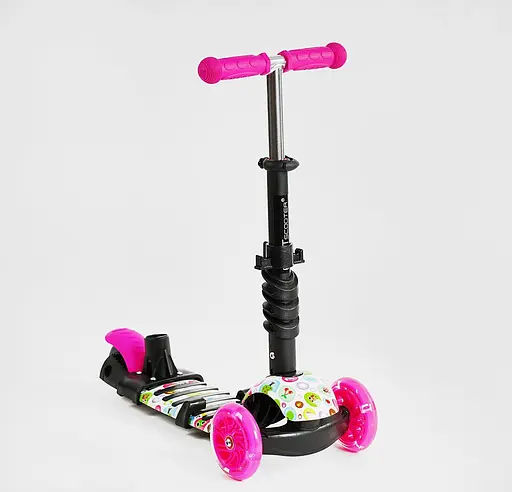 Детский самокат 5 в 1 Best Scooter L-S67367 розовый - фото 5