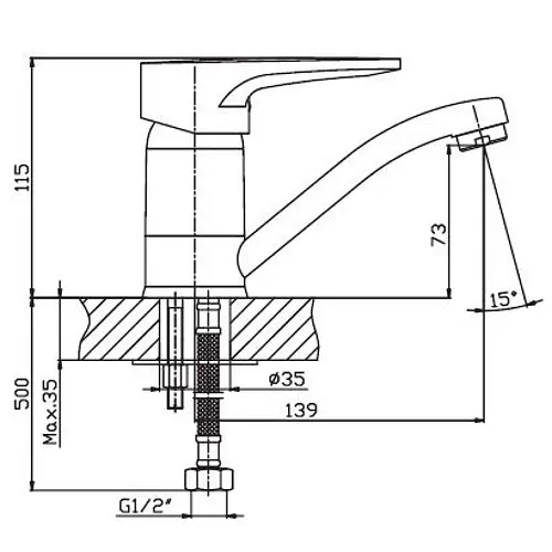 Змішувач для кухні Haiba OPUS 004 HB0330 - фото 2