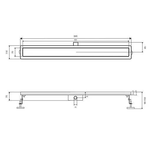 Трап Qtap SUS304 Scorpio FA800 с сухим затвором QTSCOFA800 - фото 2