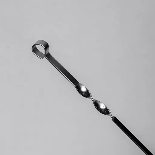 Набір шампурів Yiwu 6 штук із нержавіючої сталі 60х1.5 см для багаття мангала кемпінгу для барбекю шашлику грилю BQ-23 - фото 3