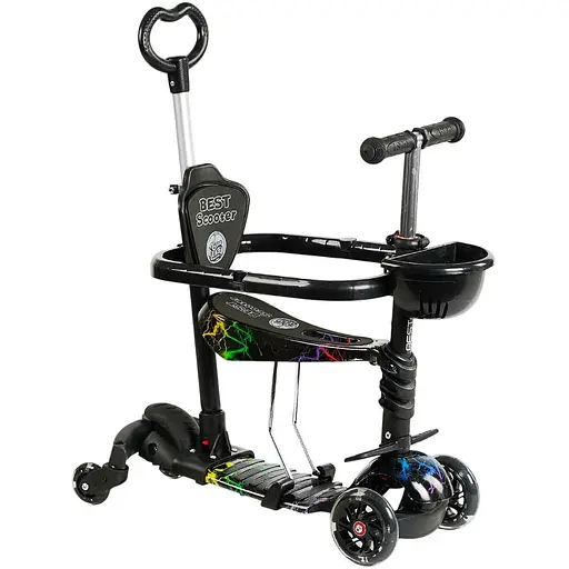 Дитячий самокат 5 в 1 Best Scooter L-S41629 чорний