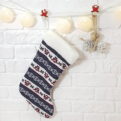 Чобіт новорічний подарунковий Санта Клаус 37см - фото 2