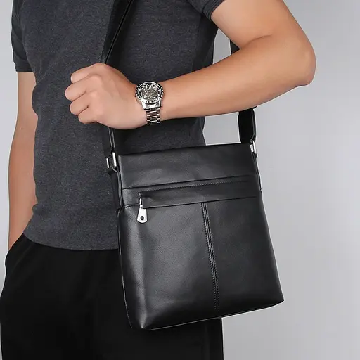 Чоловіча шкіряна сумка Vintage 25х25х4 см sum0013925 - фото 5