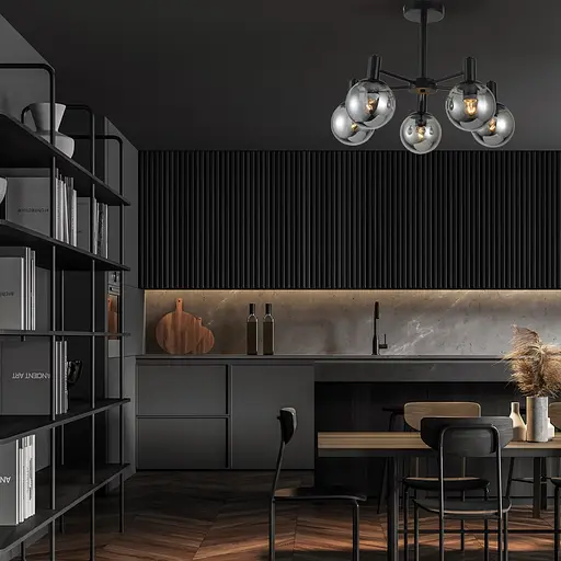 Люстра Ardero BL1550-1 NEAPOL під лампу чорний - фото 3