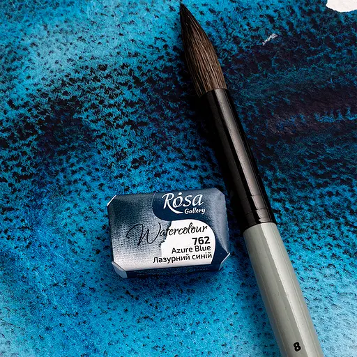 Краска акварельная Лазурный синий (762) 2.5 мл Rosa Gallery - фото 3